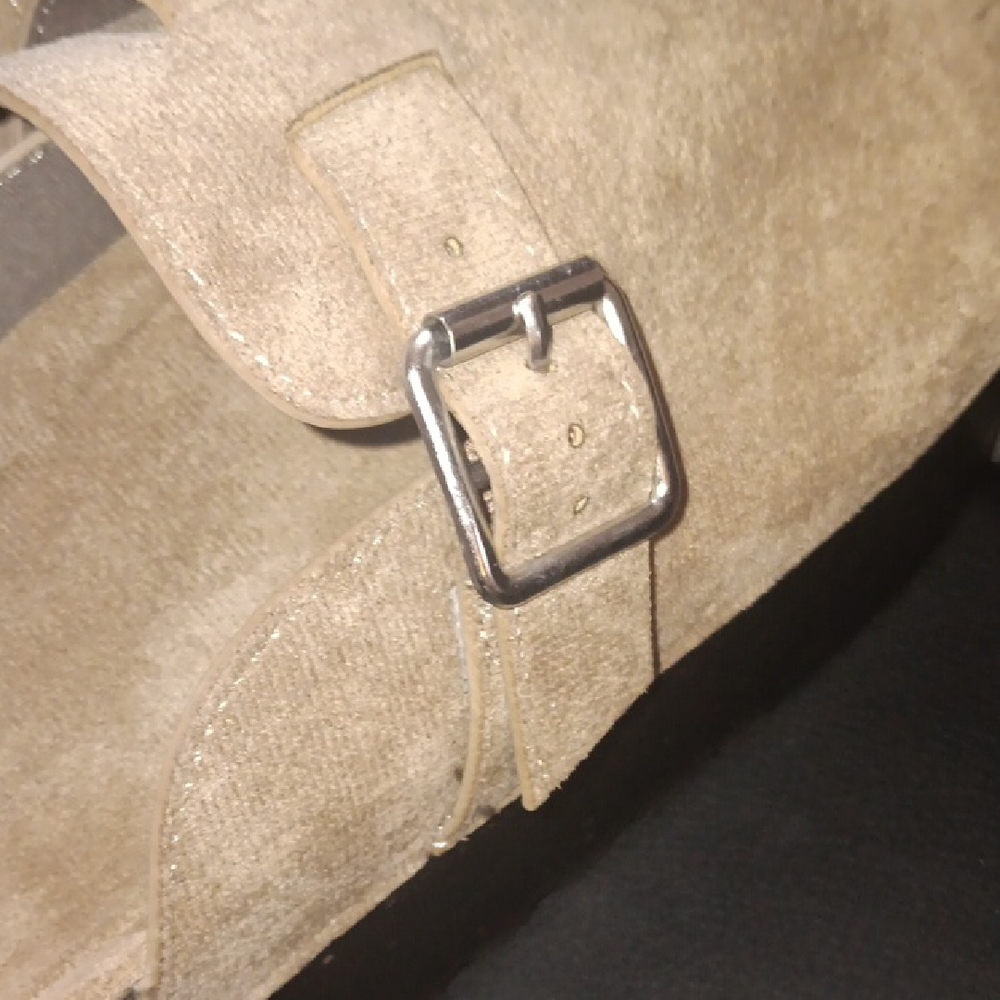 Source Unknown Tan Suede Platform Mule Clogs with Buckle - Picture 6 of 9